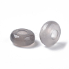 Natural Grey Agate European Beads X-G-Q503-11-2