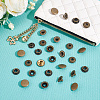 1Bag Brass Snap Buttons KK-GF0001-25AB-4