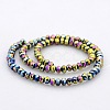 Full Plated Faceted Rondelle Glass Beads Strands GLAA-A024B-FP04-2