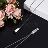 2Pcs 2 Styles Clear Acrylic Column Perfume Bottle Necklaces NJEW-PH0001-38-4