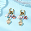 Natural Freshwater Pearl Hoop Earrings EJEW-JE06967-1