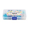 Carribean Blue Mix Baking Paint Crackle Glass & Glass Pearl Bead Sets HY-X0009-10mm-03-2