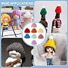 40Pcs 8 Colors Handmade Polyester Woven Wool Yarn Doll Hat AJEW-FG0004-46-6