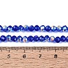 AB Color Plated Transparent Glass Rondelle Beads Strands EGLA-T029-4mm-10Q-4