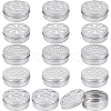 BENECREAT 15Pcs 5 Style 60ML Aluminium Shallow Round Candle Tins AJEW-BC0003-61B-1