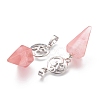 Cherry Quartz Glass Pendants G-O194-08-3