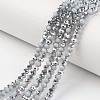 Electroplate Opaque Glass Beads Strands EGLA-A034-P4mm-M09-1