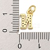 Initial Letter Brass with Cubic Zirconia Charms KK-Q814-26N-G-3