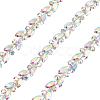 1 Yard(91.4cm) Iron Glass Rhinestone Strass Chains FIND-GF0002-38A-1