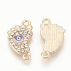 Jewelry Alloy Rhinestone Links connectors ALRI-Q235-003G-2