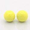 No Hole Spray Painted Brass Round Ball Beads Fit Cage Pendants KKB-J002-05-1