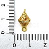 Brass Micro Pave Clear Cubic Zirconia Hollow Bicone Connector Charms KK-A230-05E-G-3