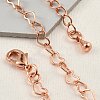 Brass Heart Link Bracelets for Women BJEW-G735-07RG-3
