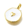 Brass with Enamel Pendants KK-D295-31G-3