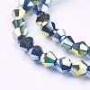 Electroplate Glass Beads Strands EGLA-S057-3-3