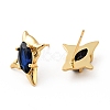 Cubic Zirconia Star Stud Earrings EJEW-G297-26G-3