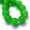 Baking Paint Imitation Jade Glass Round Bead Strands X1-DGLA-Q021-8mm-10-2