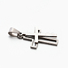 Tarnish Resistant Personalized 201 Stainless Steel Cross Pendants X-STAS-F010A-52-3