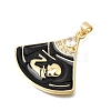 Brass Micro Pave Clear Cubic Zirconia Pendants CU-CBAE7DF-03G-2