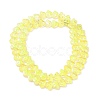 Transparent Electroplate Glass Beads Strands EGLA-F158-HP01-A-2