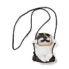 Cute Resin Swinging Bulldog Pendant Decorations HJEW-A010-01B-3