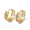 Brass Micro Pave Cubic Zirconia Hoop Earring EJEW-L271-20KCG-08-1