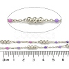 Brass Enamel Round Beaded Link Chain CHC-G022-07P-20-2