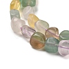 Natural Colorful Fluorite Beads Strands G-P497-01E-10-4