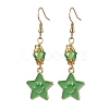 304 Stainless Steel Glass Dangle Earrings EJEW-JE05848-4