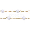 ABS Plastic Pearl Round Beaded Chains CHS-N003-16-4