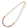 Rainbow Shell Beaded Necklace Versatile Collarbone Jewelry Accessory JY7832-1-1