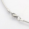 Non-Tarnish Casual Style 304 Stainless Steel Snake Chain Choker Necklaces X-STAS-O037-05-3