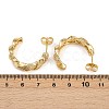 Brass Micro Pave Clear Cubic Zirconia Twist Stud Earrings EJEW-L275-16G-01-5