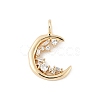 Brass Micro Pave Cubic Zirconia Pendants KK-Z107-01G-01-1