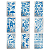 BENECREAT 9 Style Steel Cutting Dies Stencils DIY-BC0002-76B-1