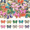 20Pcs 10 Colors Alloy Enamel Connector Charms ENAM-YW0008-04-1