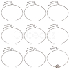 Beebeecraft 10Pcs Adjustable 304 Stainless Steel Slider Bracelets Making STAS-BBC0003-01-1