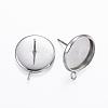 Non-Tarnish 304 Stainless Steel Stud Earring Settings STAS-H380-B-13P-2