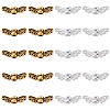 Tibetan Style Alloy Fairy Wing Beads TIBEB-PH0004-81-WH-1