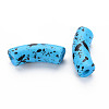 Opaque Spray Painted Acrylic Beads MACR-S372-001F-B07-2