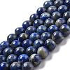 Natural Lapis Lazuli Round Bead Strands G-E262-01-8mm-1