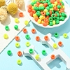 300Pcs 3 Colors Resin European Large Hole Beads RESI-YW0001-35-5