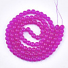 Baking Paint Imitation Jade Glass Round Bead Strands DGLA-Q021-8mm-04-2