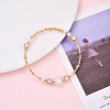 Brass Natural Fresh Water Pearl Beaded Bracelets for Women BJEW-T022-10G-1