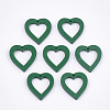 Painted Poplar Wood Pendants WOOD-T021-06F-1