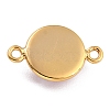 Golden Plated Brass Enamel Links Connectors KK-P197-01A-G-4