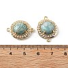 Natural Amazonite Faceted Connector Charms G-H323-03G-12-3