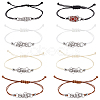 8Pcs 4 Colors 304 Stainless Steel Macrame Pouch Bracelet Making for Stone Holder AJEW-PH0011-84-1