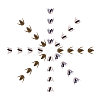 4-Petal Iron Flower Bead Caps IFIN-CJ0001-20-5