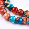 Synthetic Fossil Beads Strands G-L028-6mm-05-3